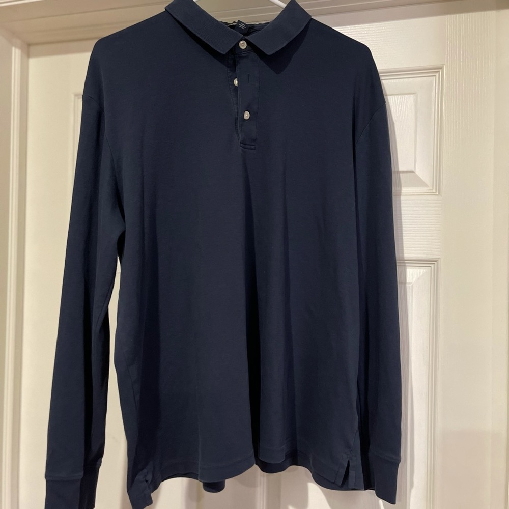 Lands End Men’s Long Sleeve Supima Polo Shirt